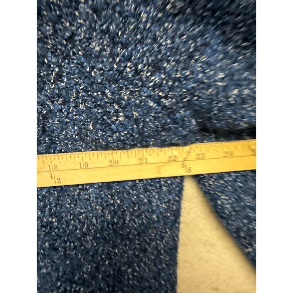 Jones New York Women's Sweater Jacket Zip Asymmetrical Blue Suede Detail 3X - Picture 5 of 11